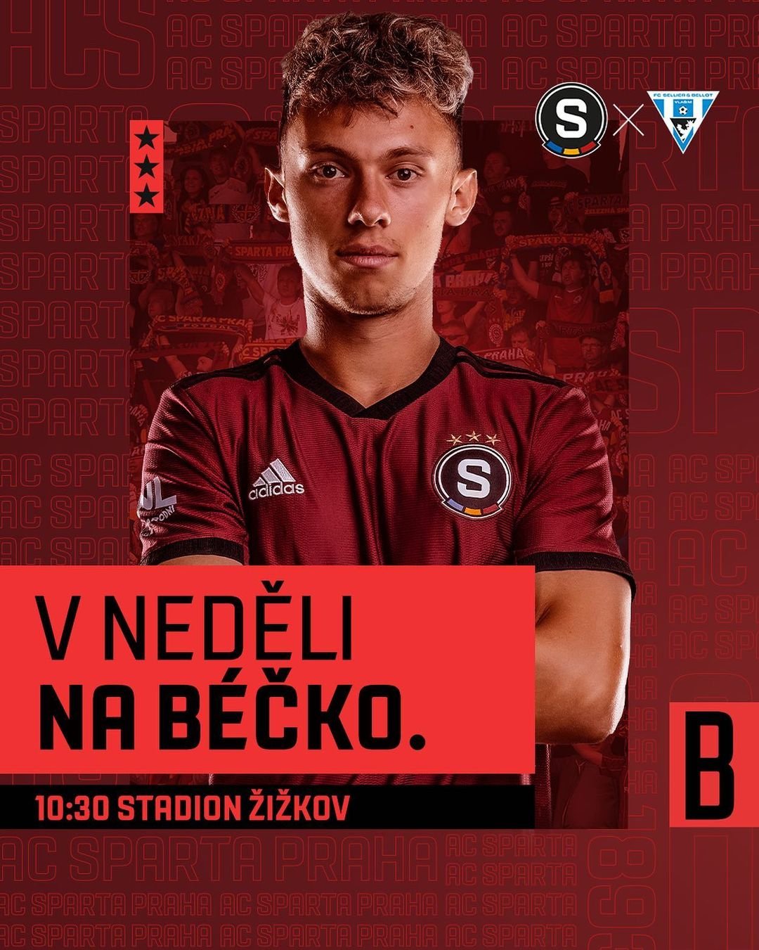 ?️-TÝM | ??❤ V neděli přijďte podpořit náš B-tým! Na žižkovském stadionu se utkáme od 10:30 s Vlašimí.
? Vstupenky na zápas koupíte online na sparťanském Enigoo.
#acspartaB